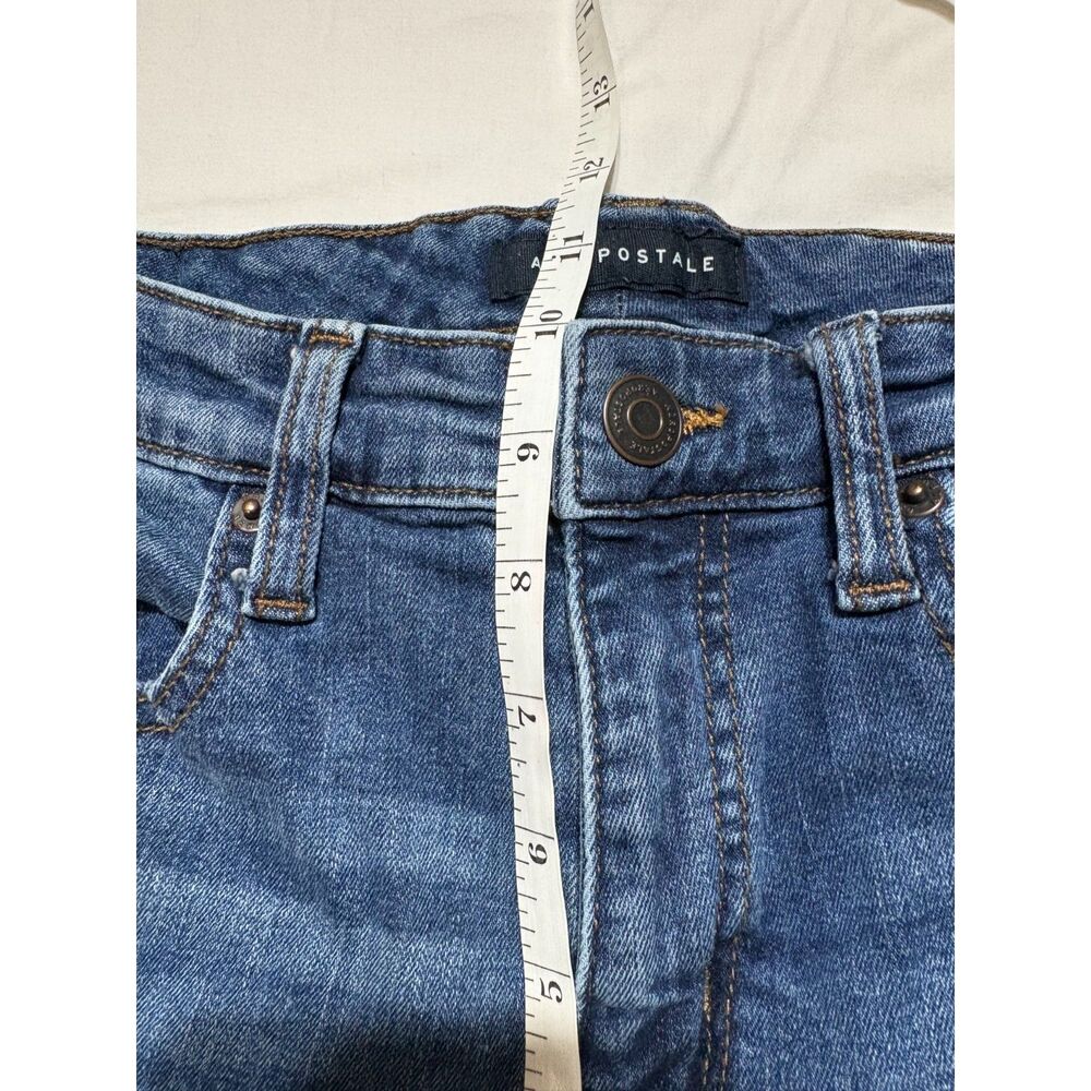 Aeropostale Mid Rise Bootcut Jeans Size 10R Medium Wash Blue Denim Stretch 10 - Picture 13 of 15